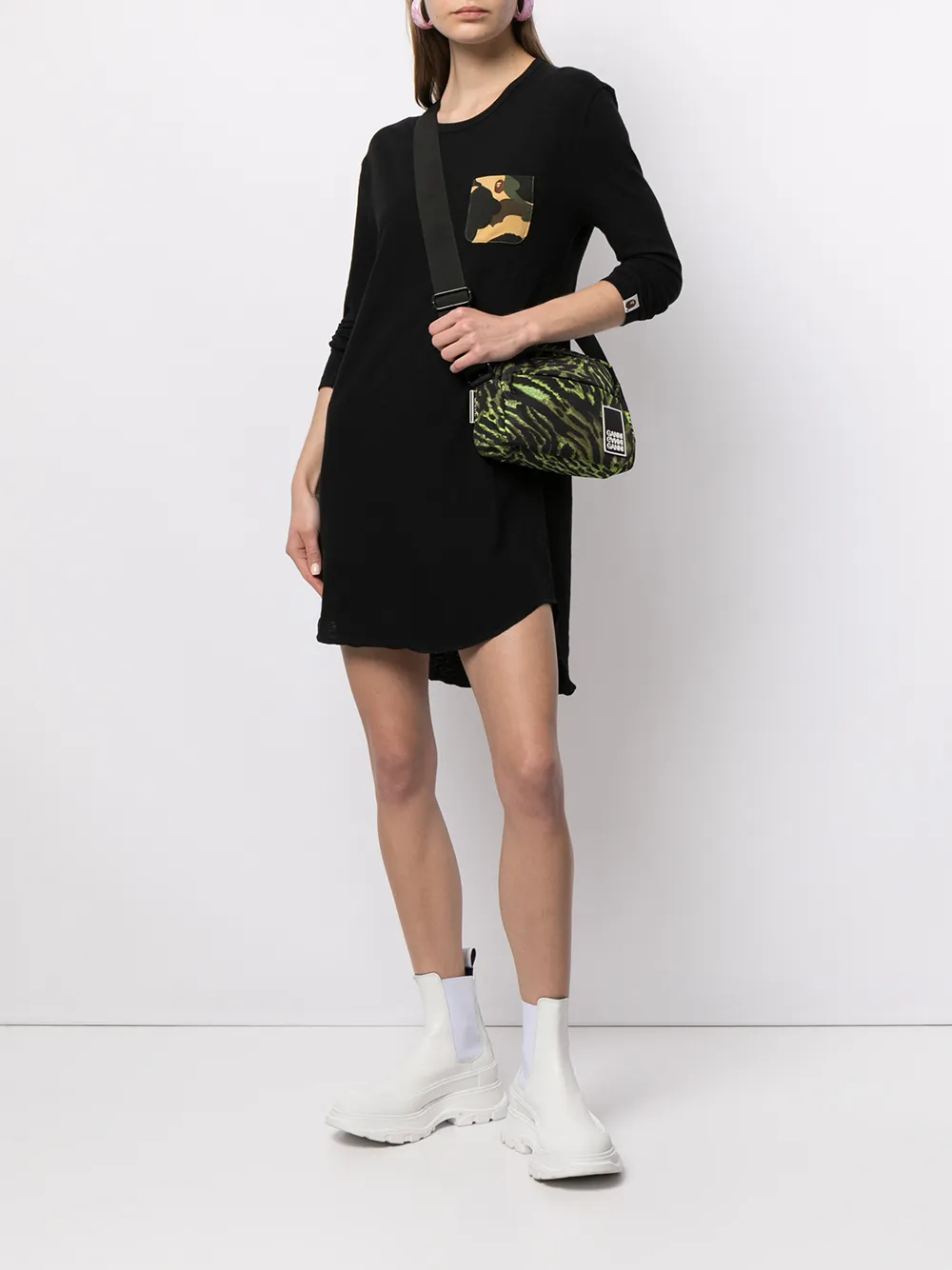 фото A bathing ape® платье-джемпер с карманом