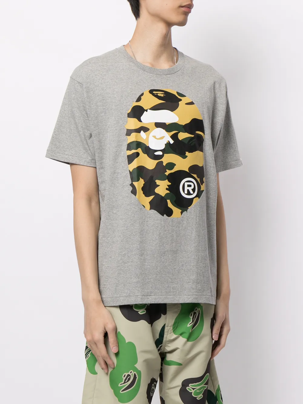 фото A bathing ape® футболка с камуфляжным принтом big ape head