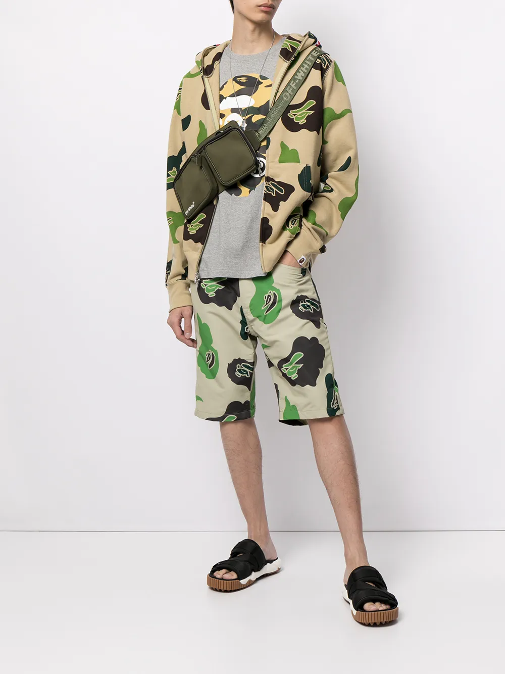 фото A bathing ape® футболка с камуфляжным принтом big ape head