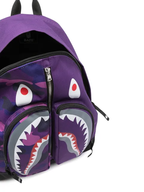 purple bape backpack