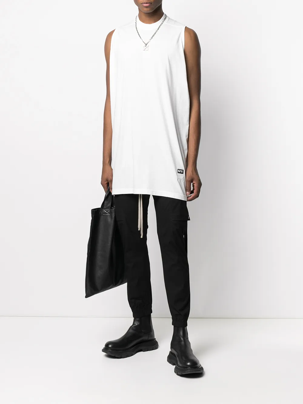 фото Rick owens drkshdw топ без рукавов с нашивкой-логотипом