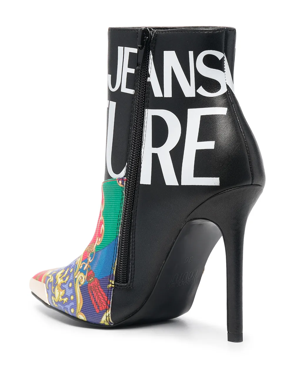 фото Versace jeans couture ботильоны с принтом baroque