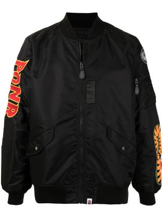 A BATHING APE® Shark MA-1 Lightweight Bomber Jacket - Farfetch