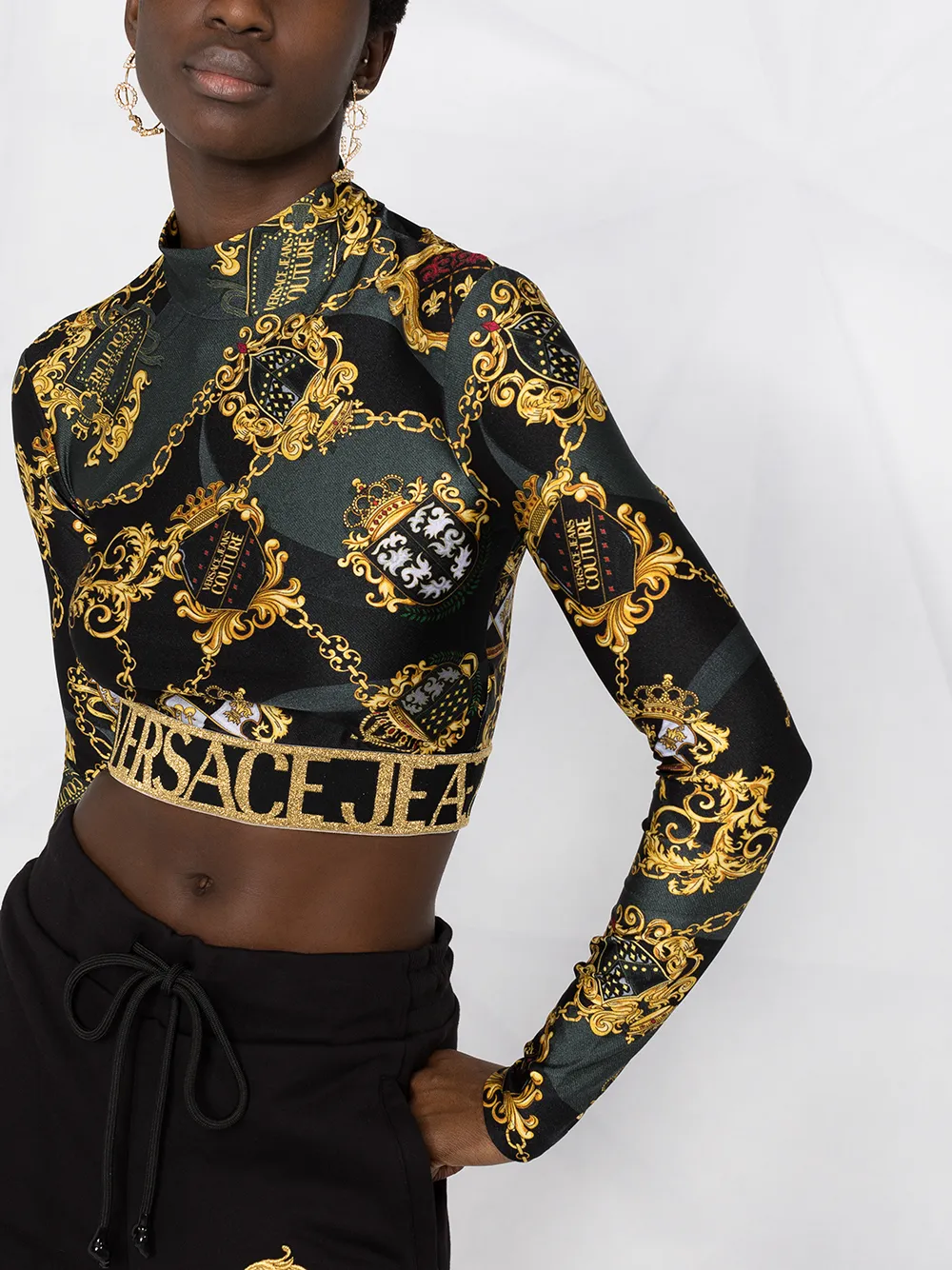 фото Versace jeans couture топ с принтом baroque