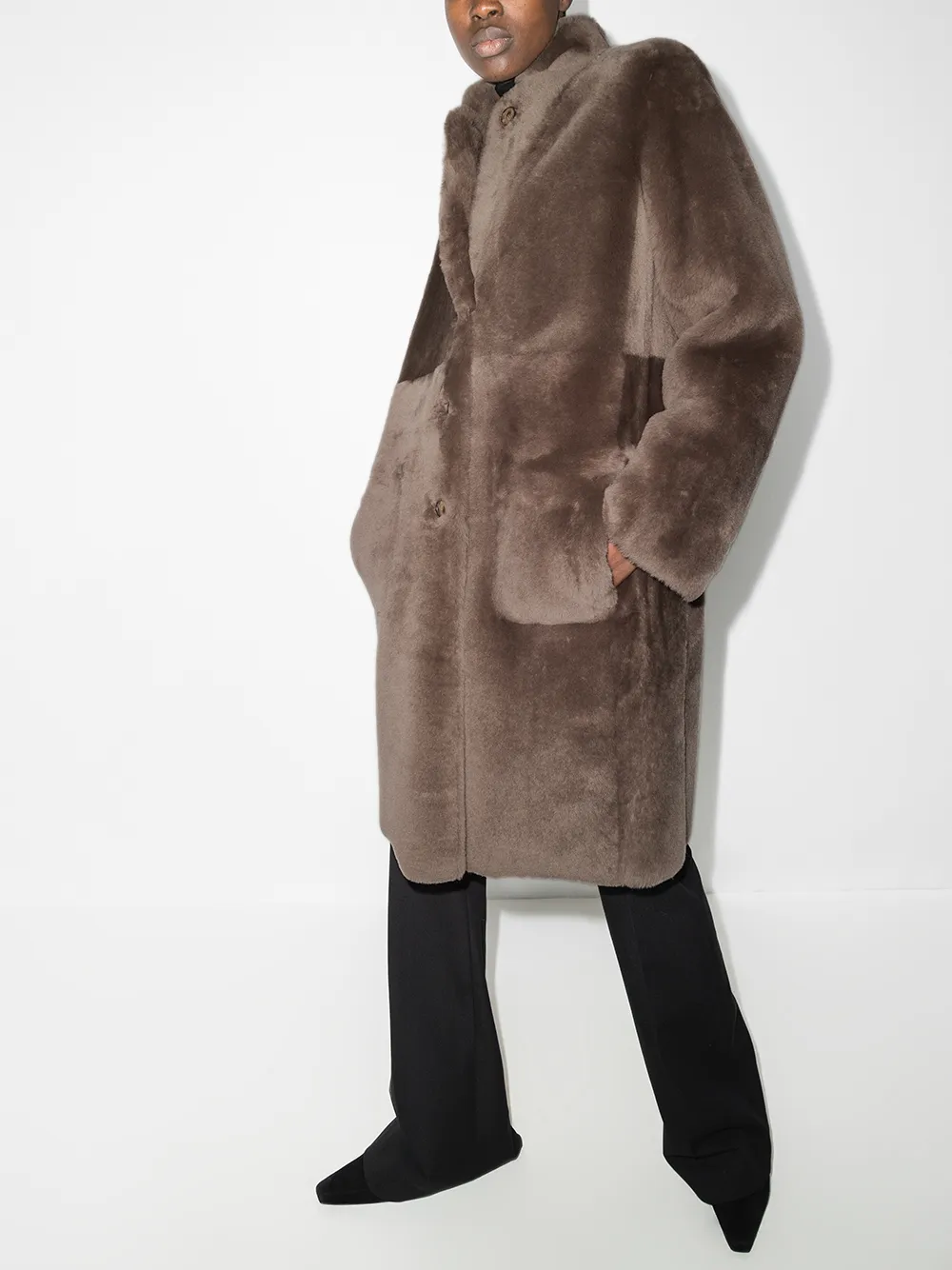 Image 2 of JOSEPH Britanny Polar Skin sheepskin coat