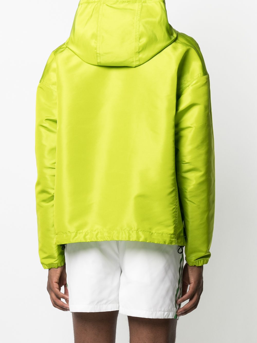 Shop Tom Ford Silk Faille Shell Hooded Jacket In Green