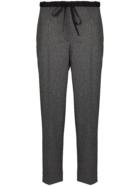 Jil Sander pantalones slim con cordones en la pretina