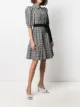 P.A.R.O.S.H. checked puff sleeve dress