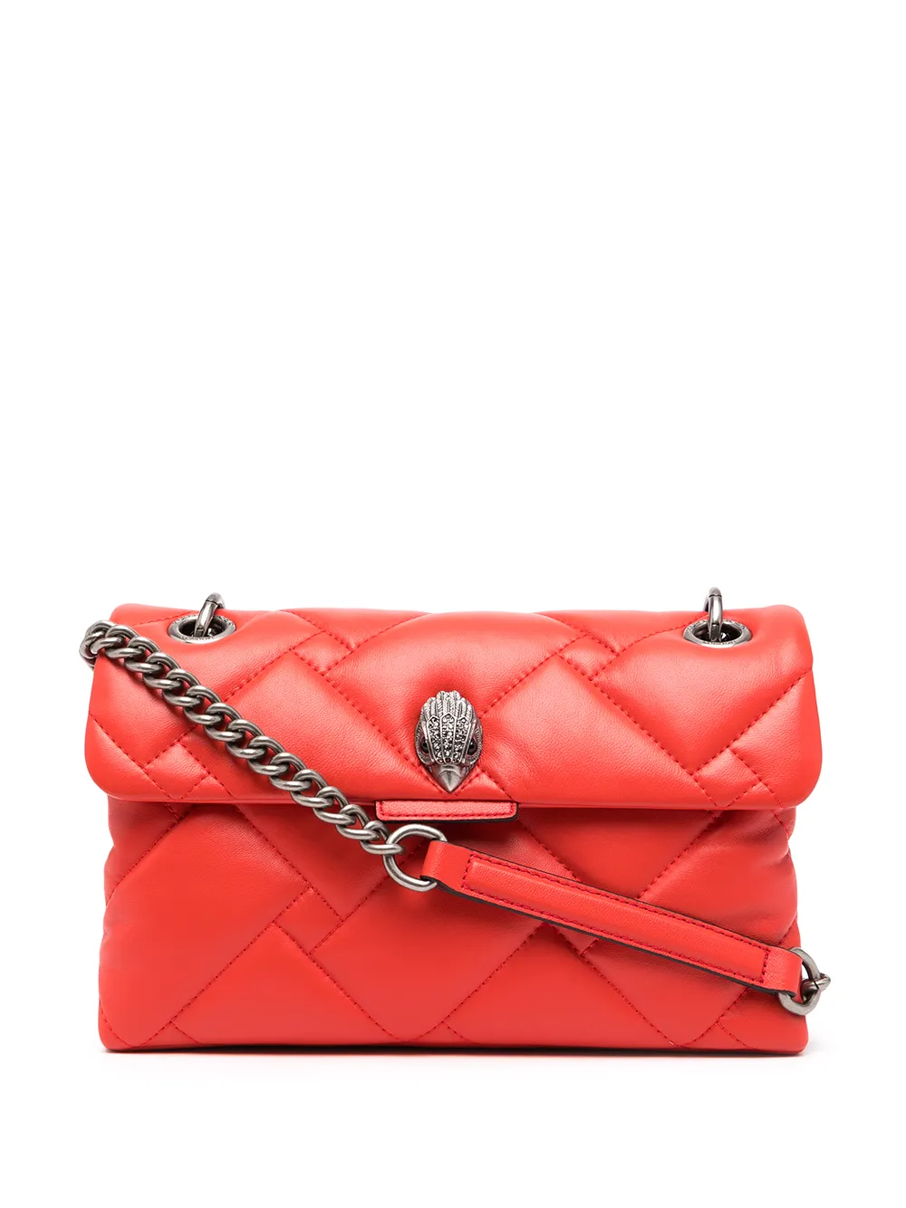 Kurt Geiger Xxl Kensington Soft Quilted Leather Shoulder Bag In Red