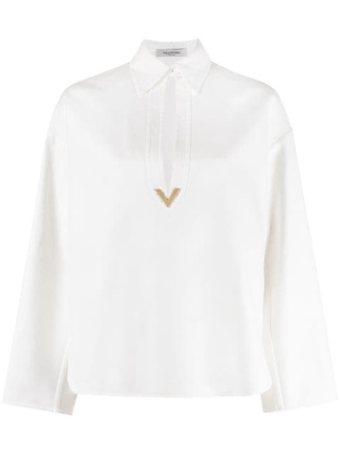 Valentino cut-out Neck Blouse - Farfetch