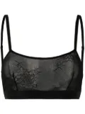 Karl Lagerfeld lace bandeau bralette - Black