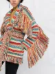 Alanui fringed intarsia-knit cardigan