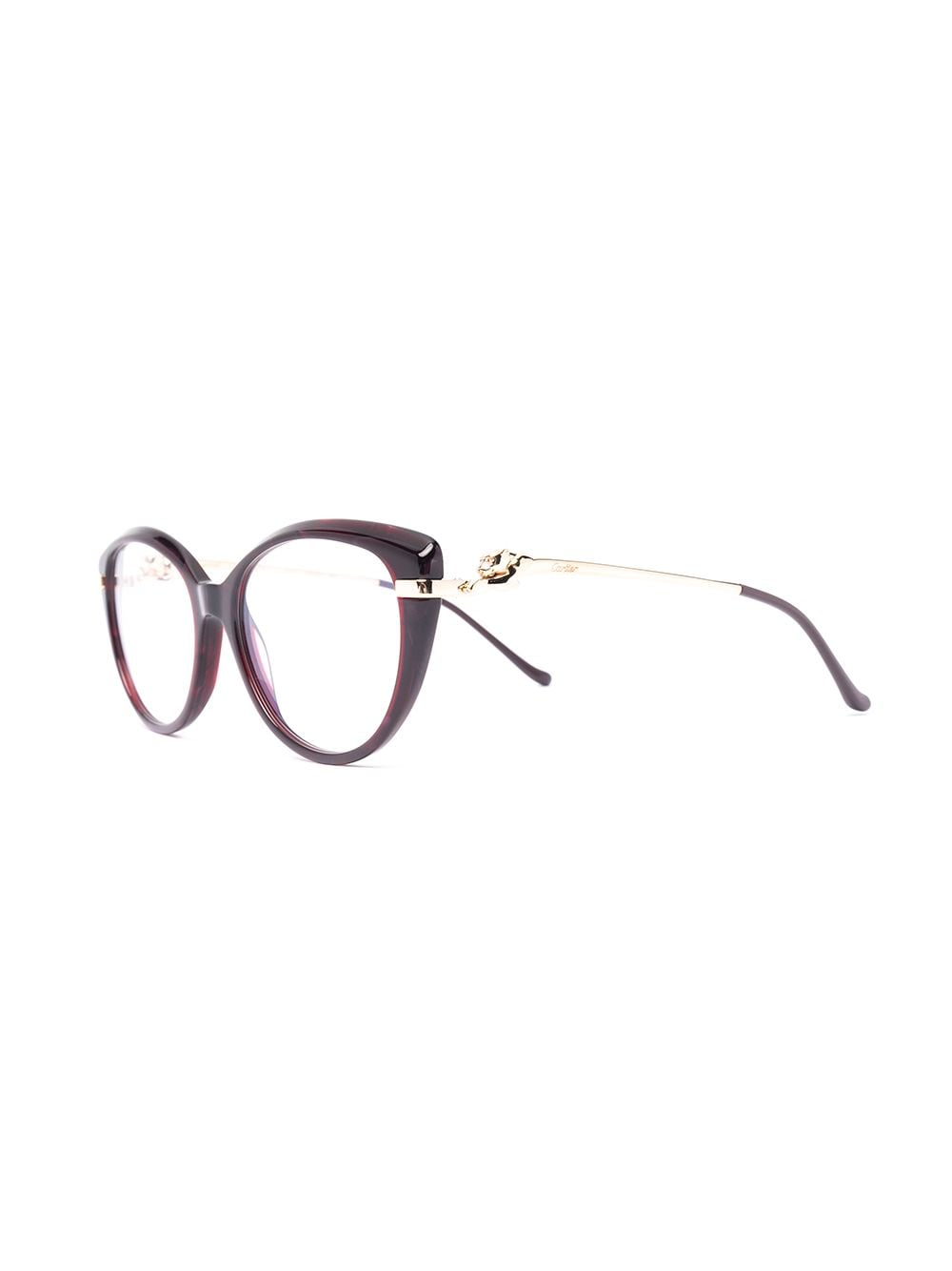 Cartier Eyewear Panthère bril met kattenoog montuur - Bruin