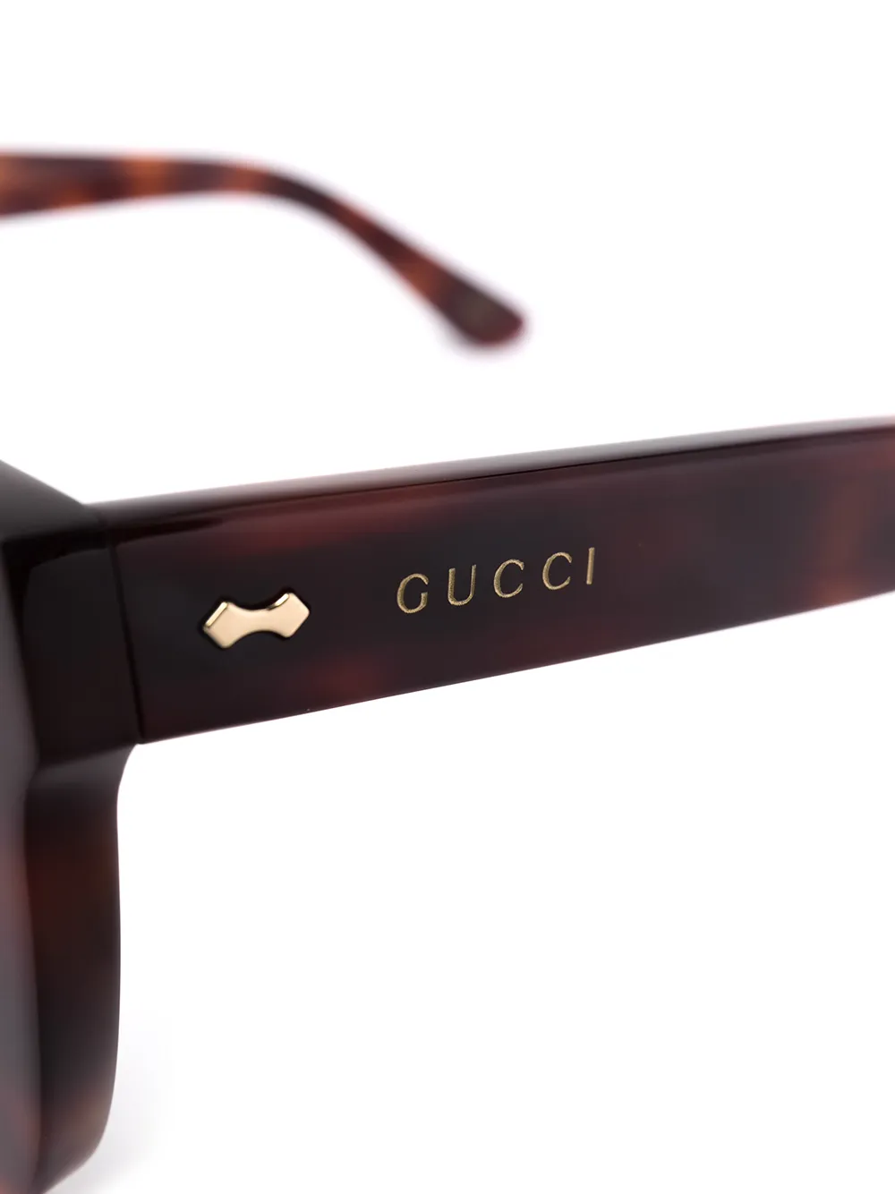 фото Gucci eyewear солнцезащитные очки в оправе черепаховой расцветки