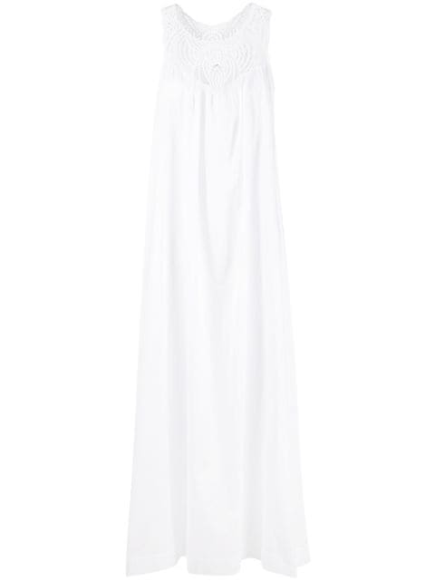 Shop white P.A.R.O.S.H. knit-panelled maxi dress with Express Delivery - Farfetch