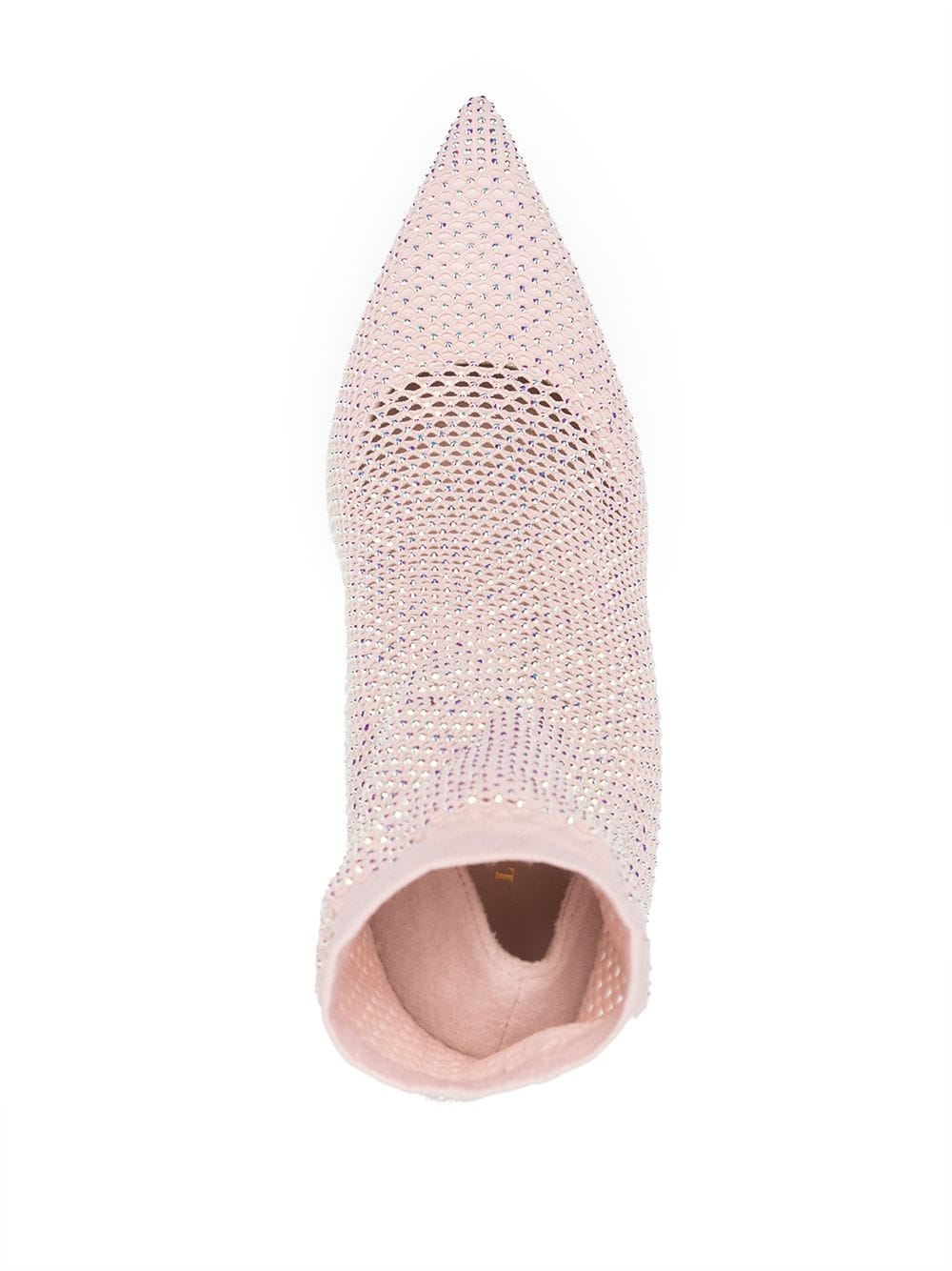 Shop Le Silla Knitted Mesh Ankle Boots In Pink