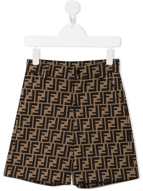 Fendi Kids pantalones cortos con motivo FF