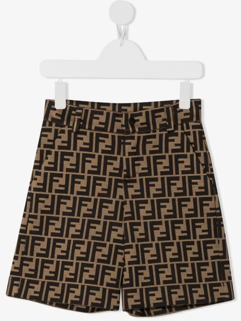 Fendi Kids shorts con motivo FF