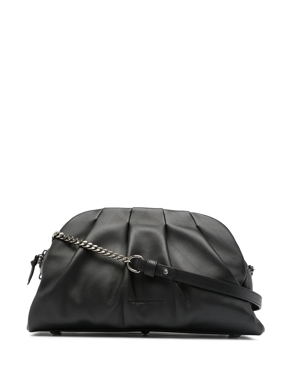 Fabiana Filippi Pleat-detail Clutch Bag In Black