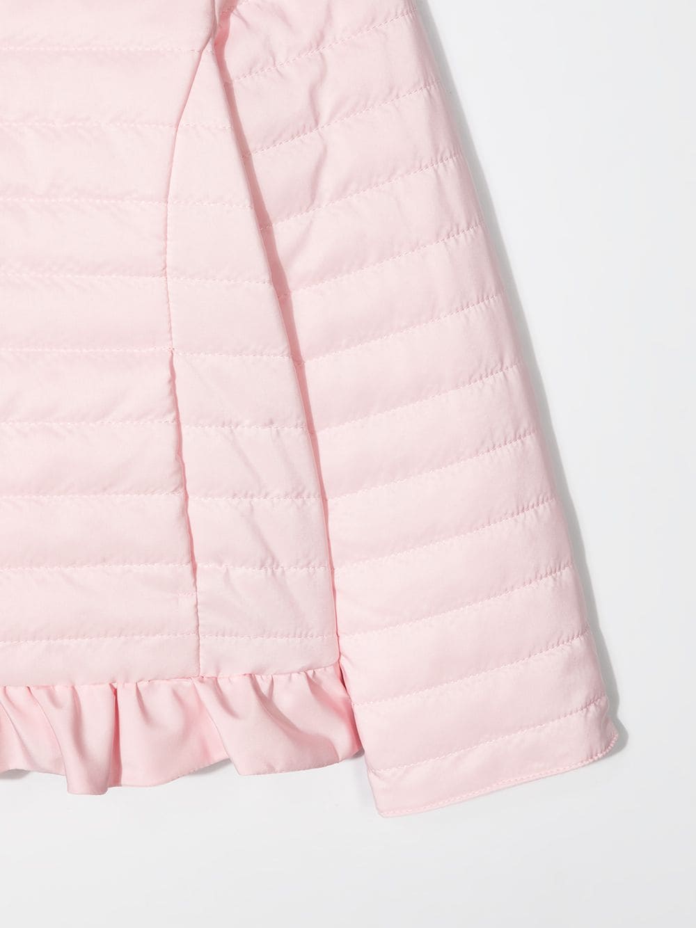 Shop Il Gufo Padded Ruffle-trim Jacket In Pink