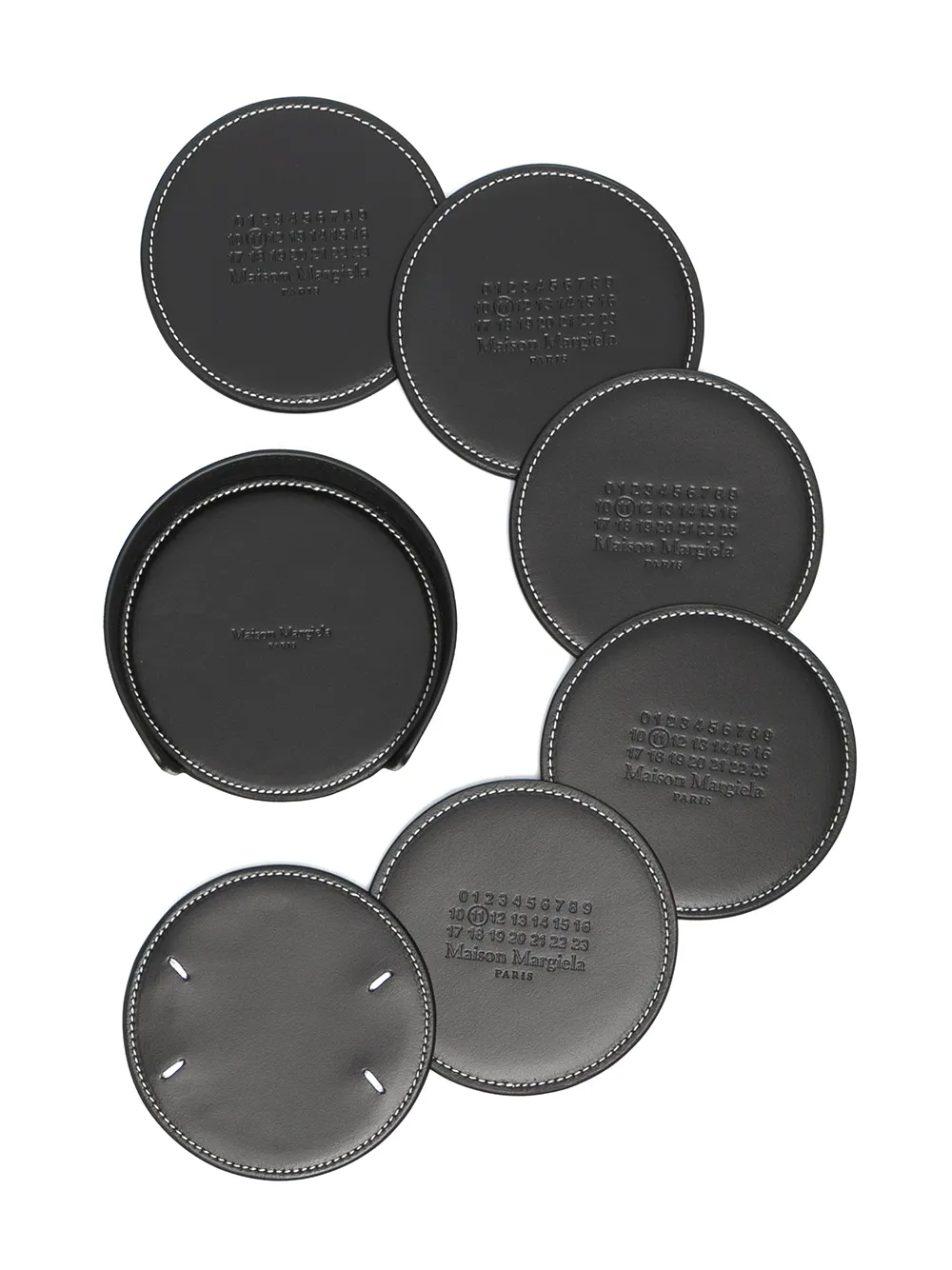 Maison Margiela Set Of Six contrast-stitch Coasters - Farfetch