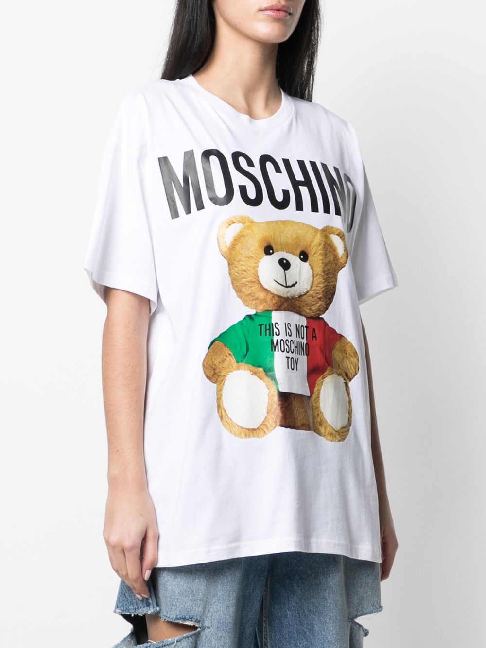 фото Moschino футболка с принтом italian teddy bear