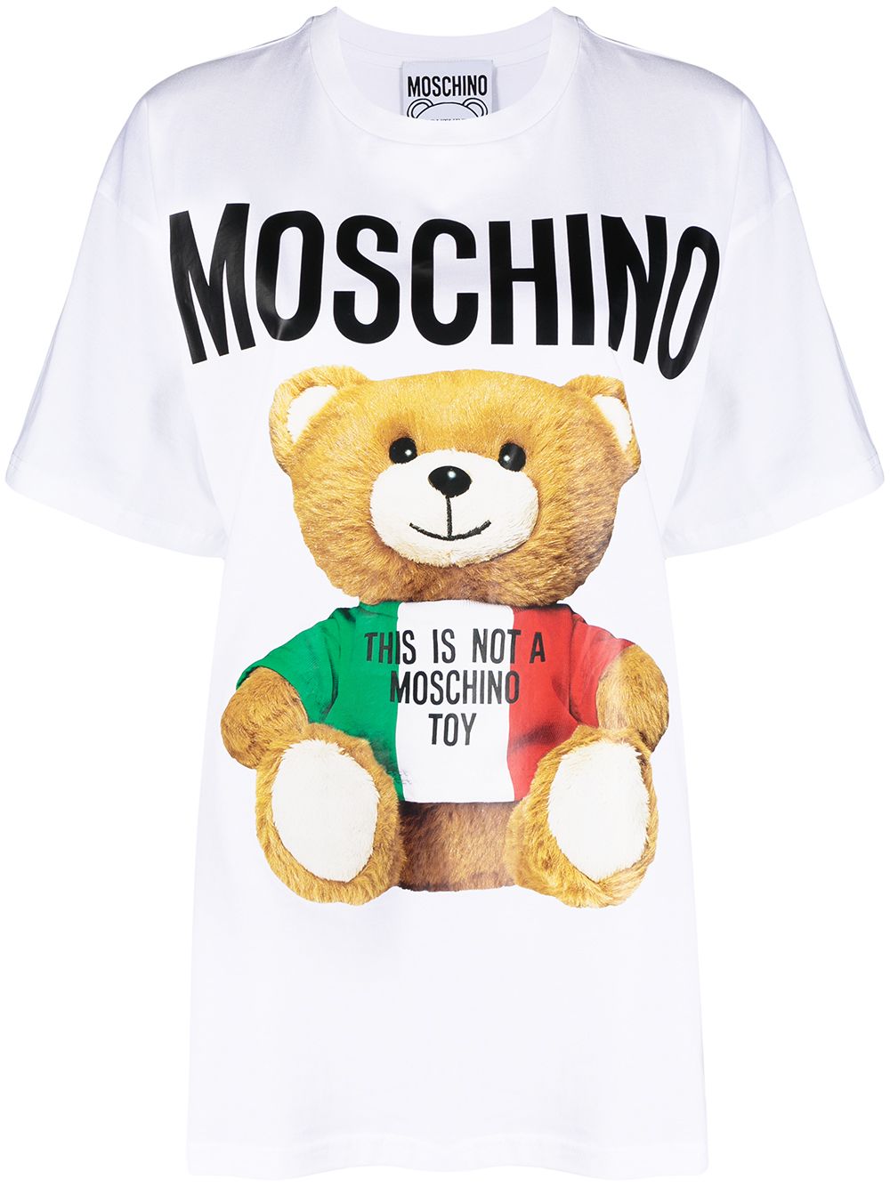 фото Moschino футболка с принтом italian teddy bear