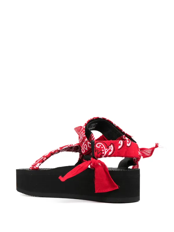 bandana platform sandals