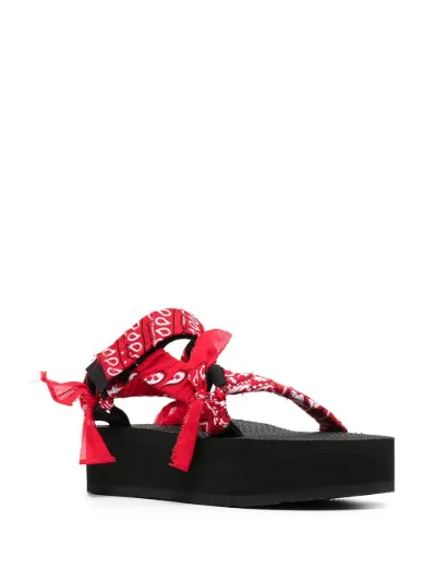 bandana platform sandals