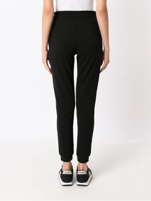 Ea7 Emporio Armani Studded Logo Track Pants | Black | FARFETCH