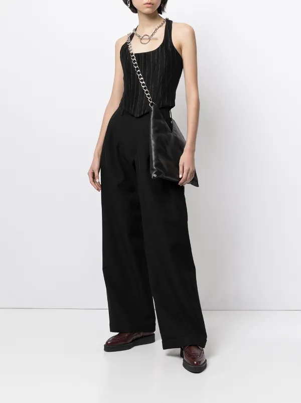 sankuanz logo jacquard flared trousers 純正取扱店 techcastglobal.com