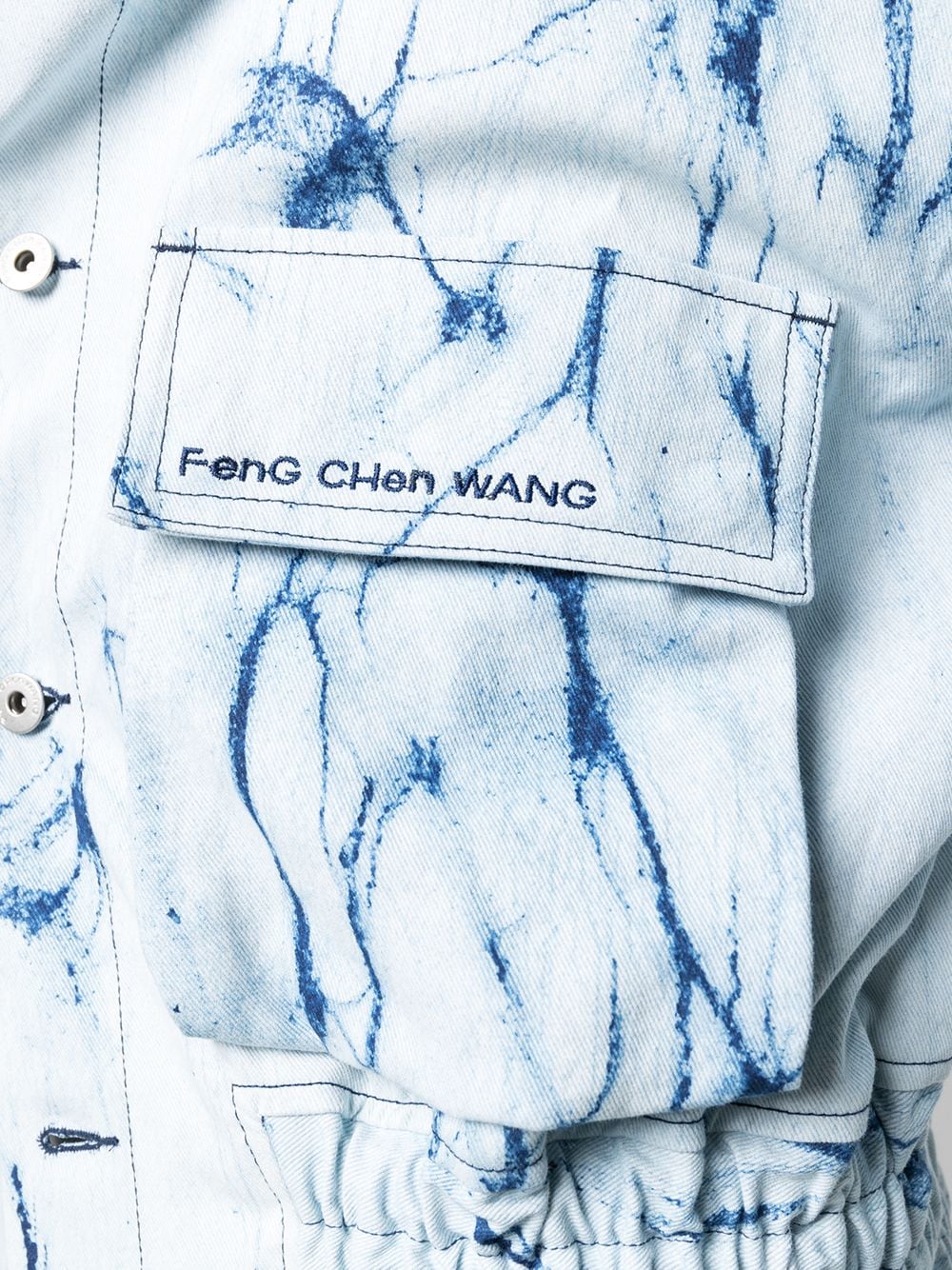 фото Feng chen wang джинсовая куртка с принтом тай-дай