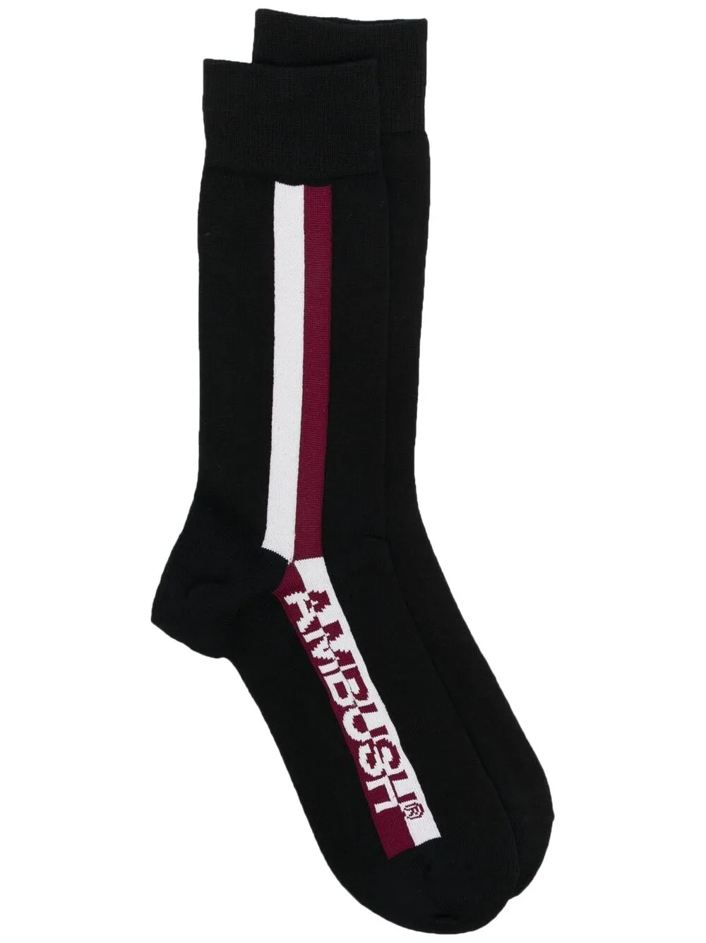 logo-print striped socks