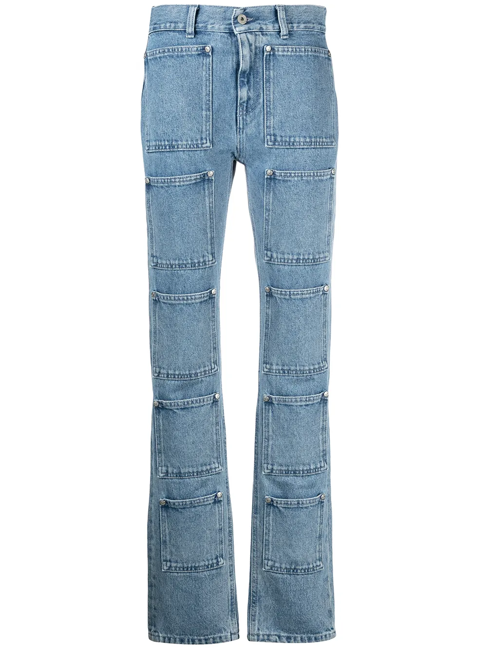 

Lourdes jeans bootcut con bolsillos - Azul