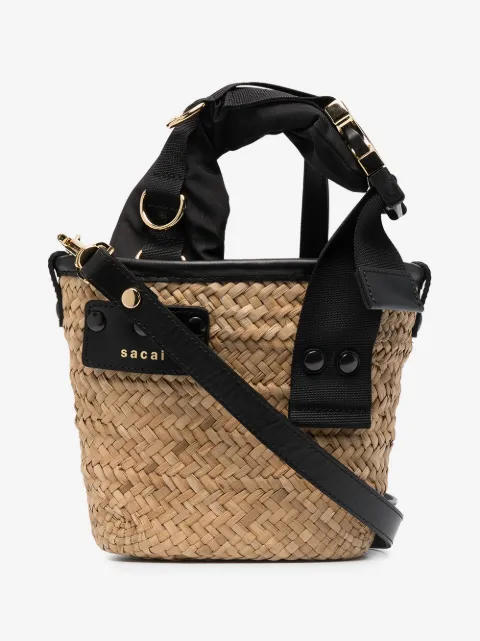 sacai woven two-way bag