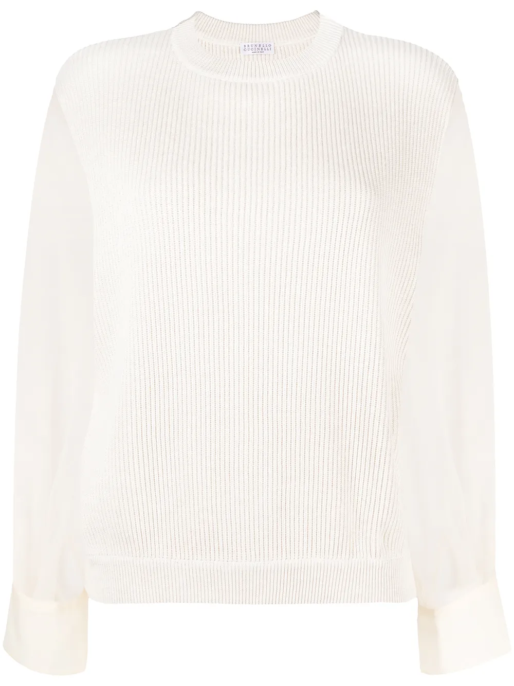 Brunello Cucinelli Trui met ronde hals Beige