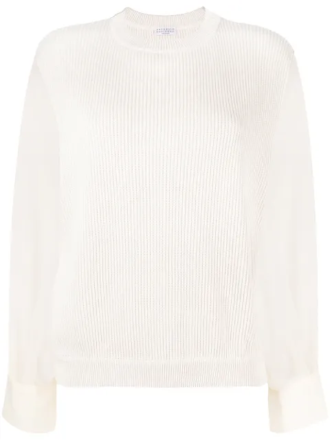 Brunello Cucinelli crew-neck knit silk jumper