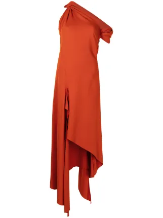 Monse Knotted Shoulder Drape Dress Farfetch