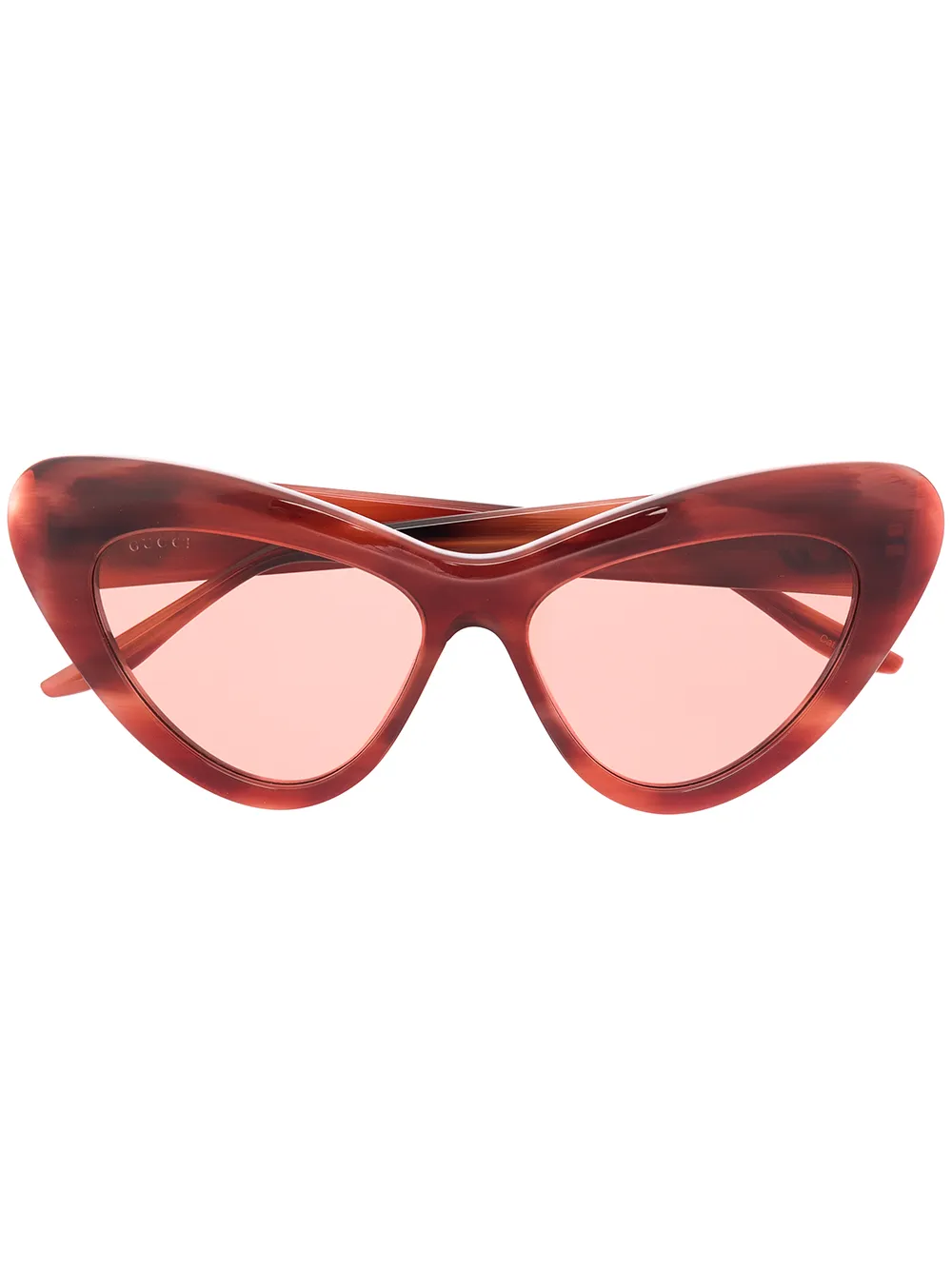 Gucci Eyewear Zonnebril met kattenoog montuur Rood