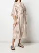 Jason Wu striped draped-sleeve dress
