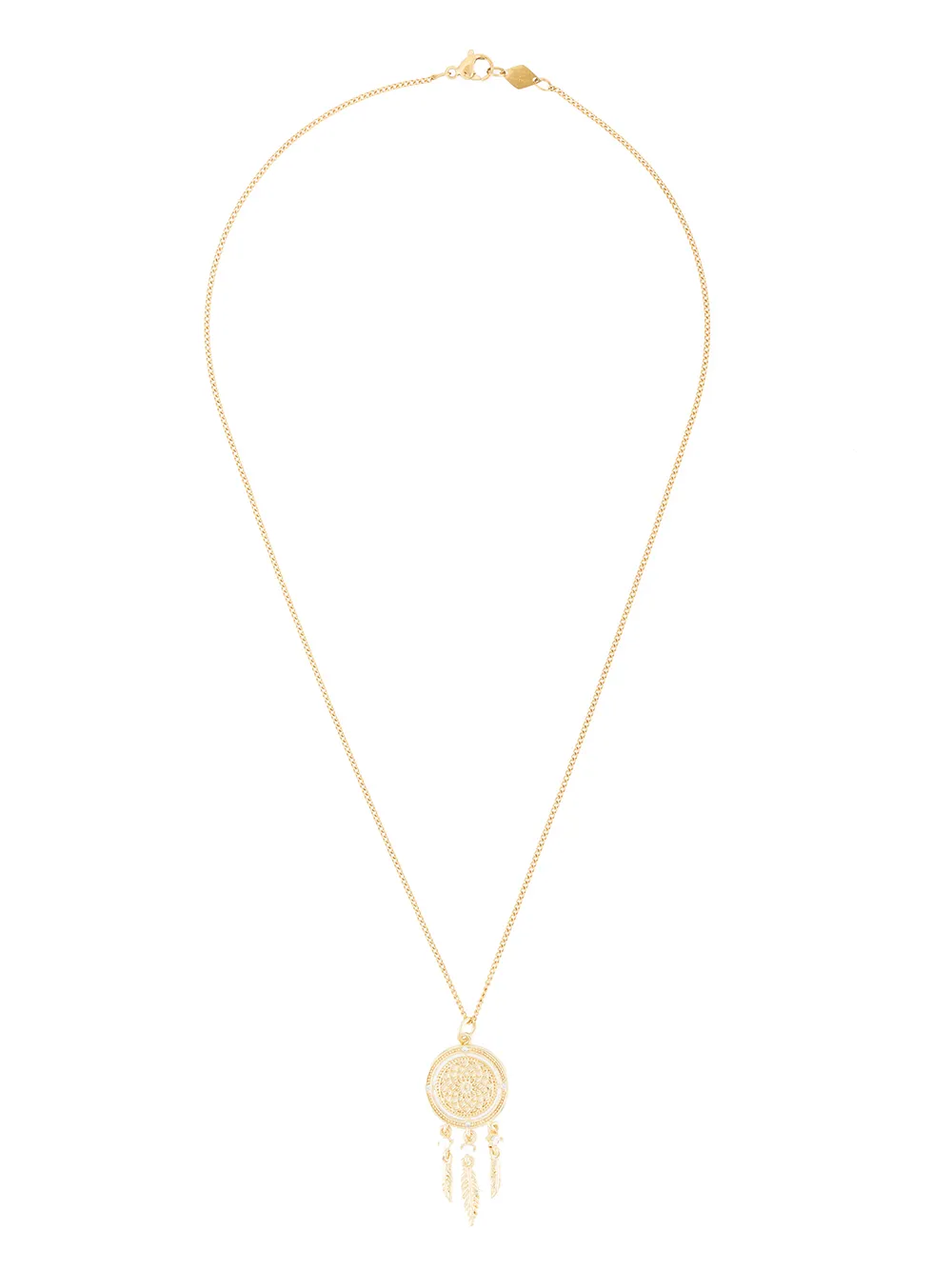 Nialaya Jewelry колье из позолоченного серебра с подвеской