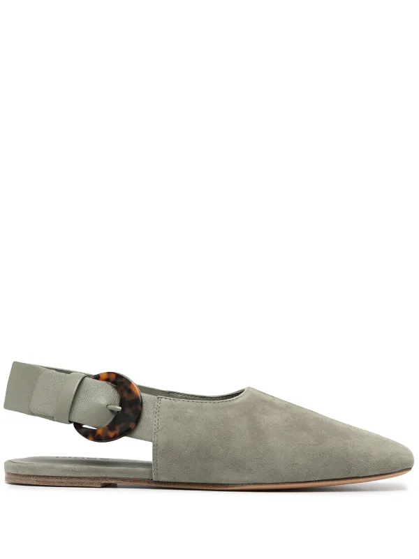 square toe flat mules