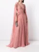 Image 2 of Zuhair Murad embellished flyaway chiffon cape gown