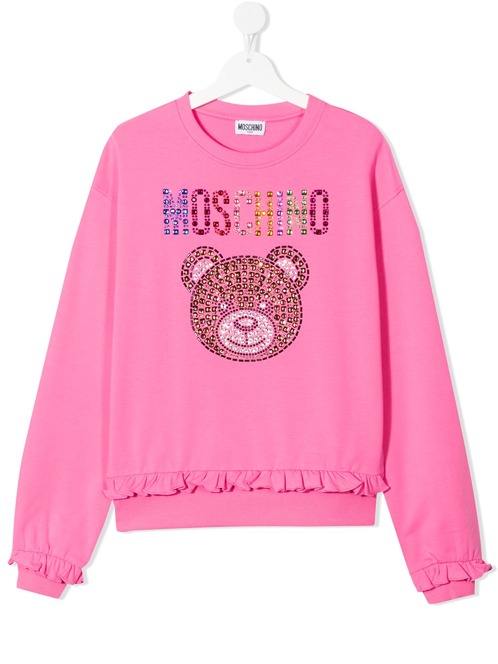 фото Moschino kids толстовка с декорированным логотипом