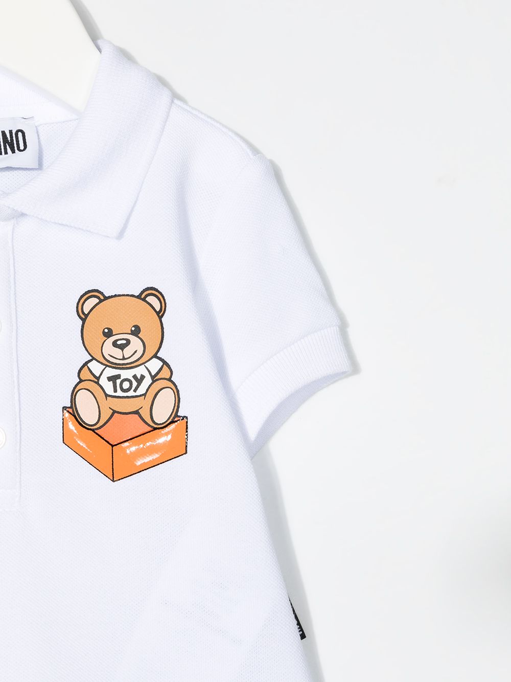 фото Moschino kids рубашка поло с принтом teddy bear