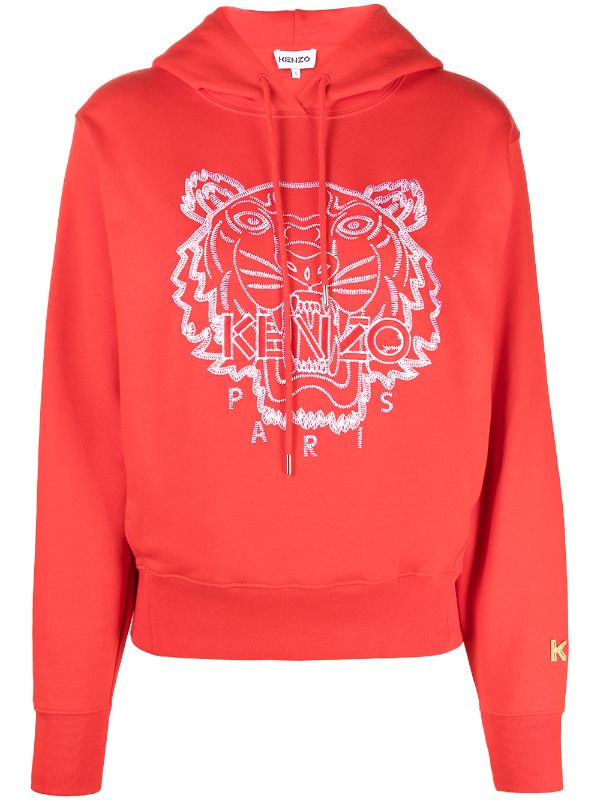 kenzo red tiger hoodie