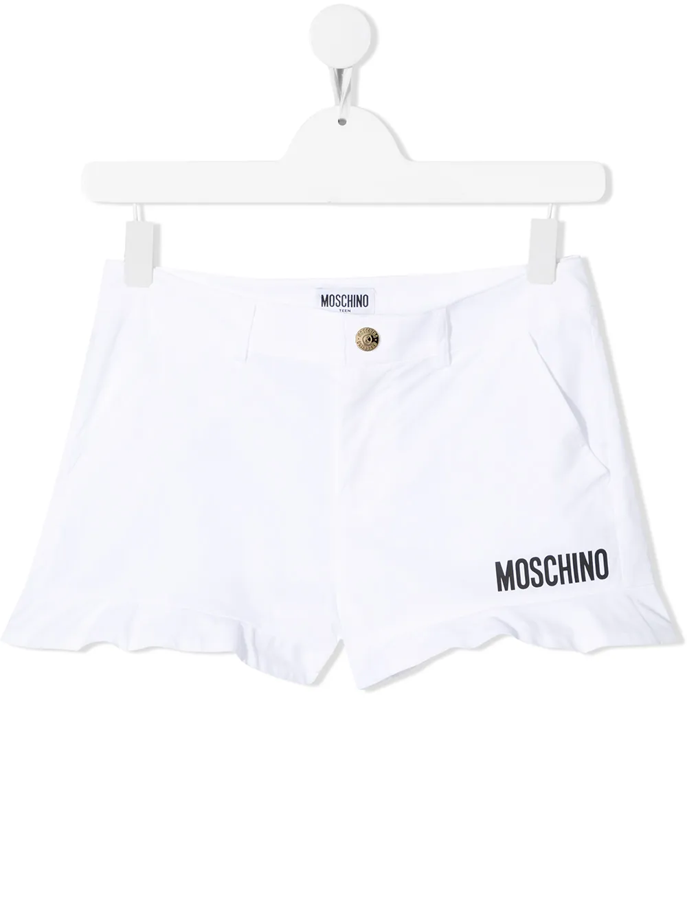 фото Moschino kids шорты с оборками и логотипом