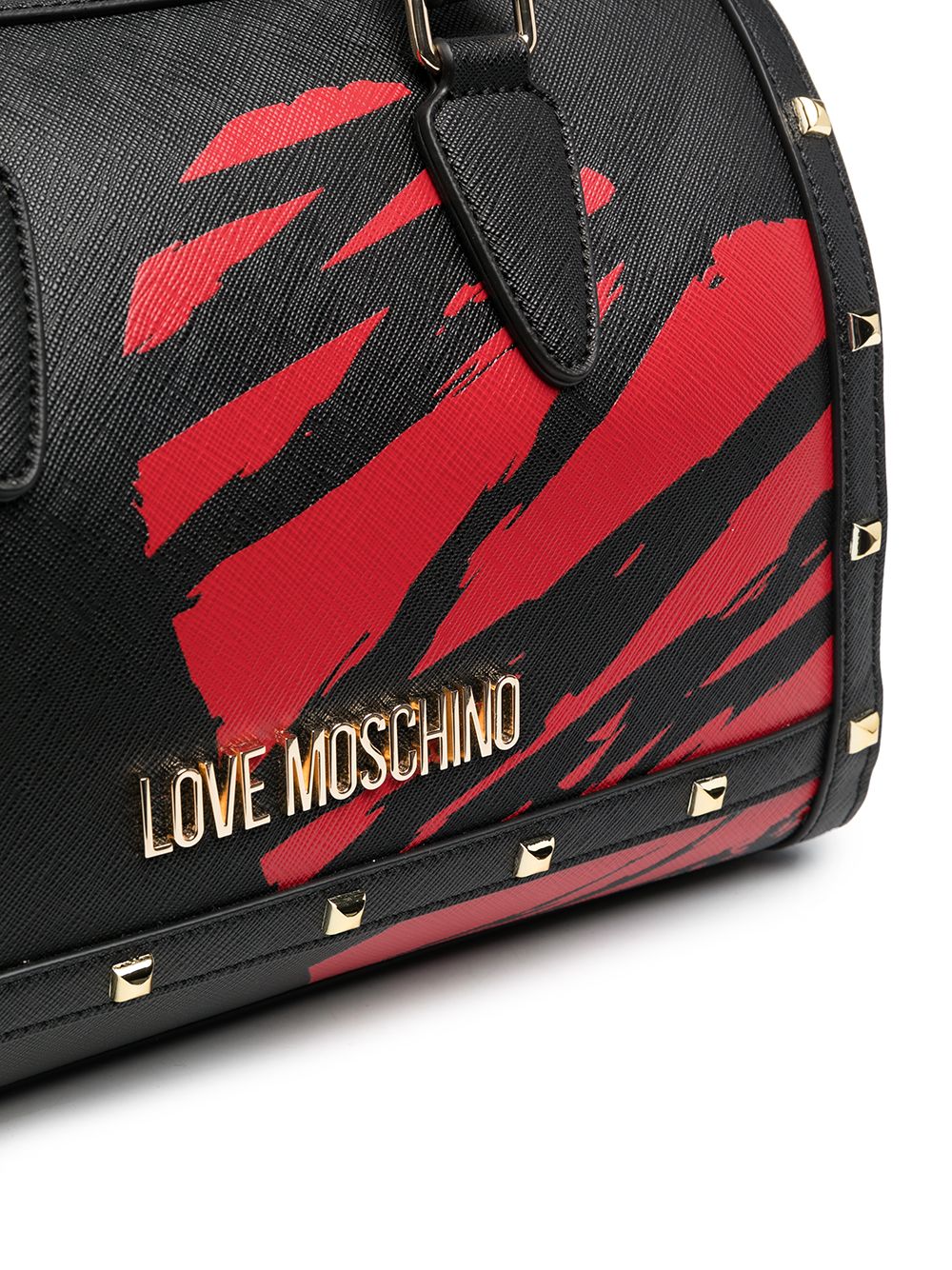 фото Love moschino сумка-тоут с заклепками и принтом