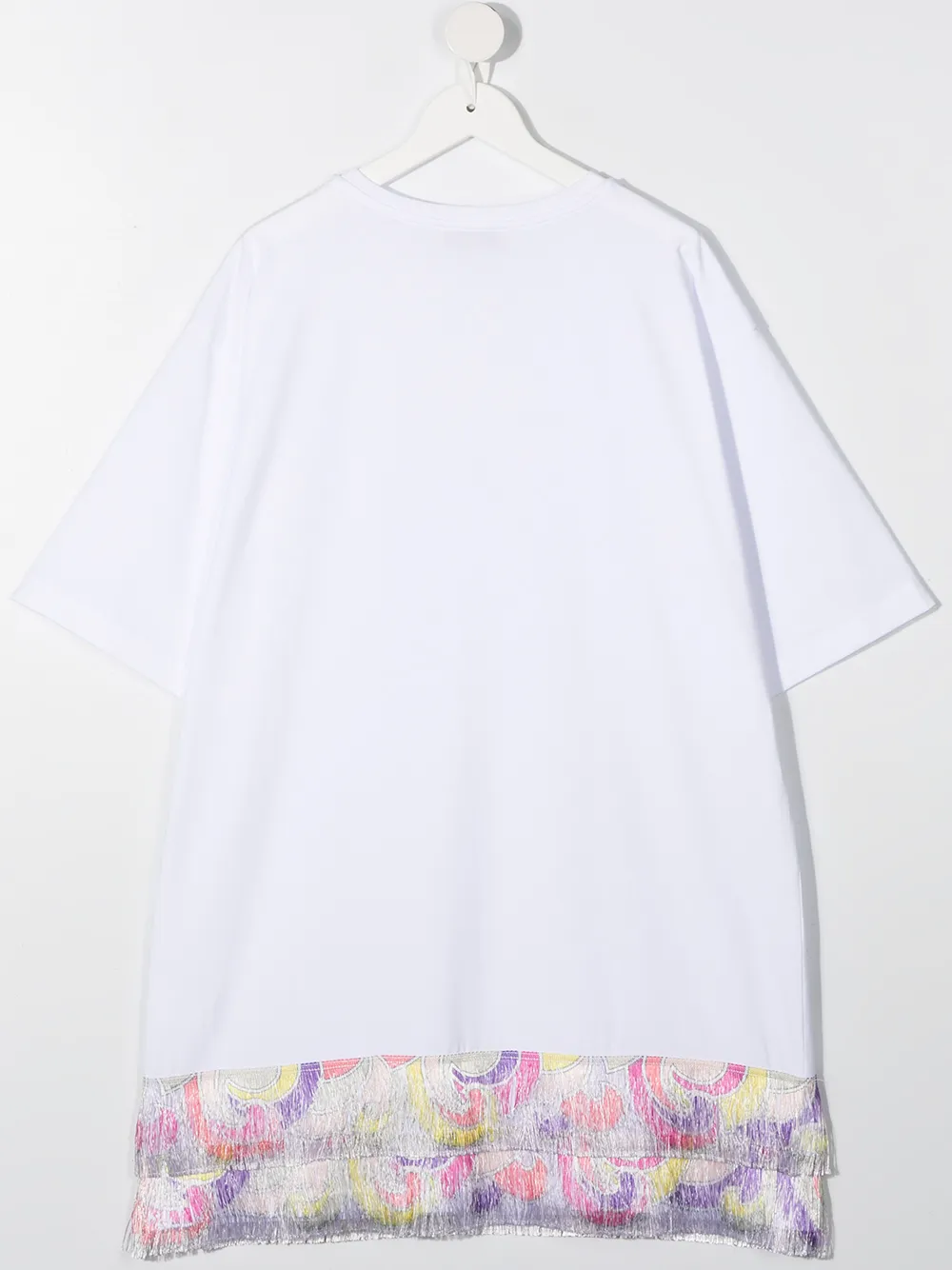 фото Emilio pucci junior платье с короткими рукавами и вышитым логотипом