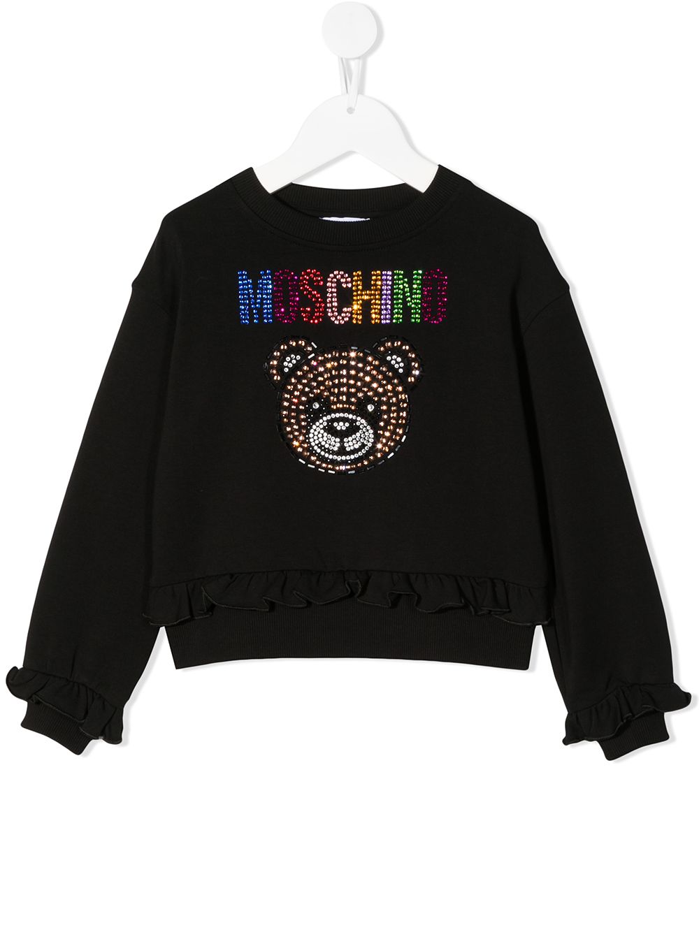 фото Moschino kids толстовка с декорированным логотипом